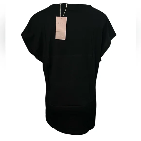 Black Drop Shoulder Top - Picture 2 of 4